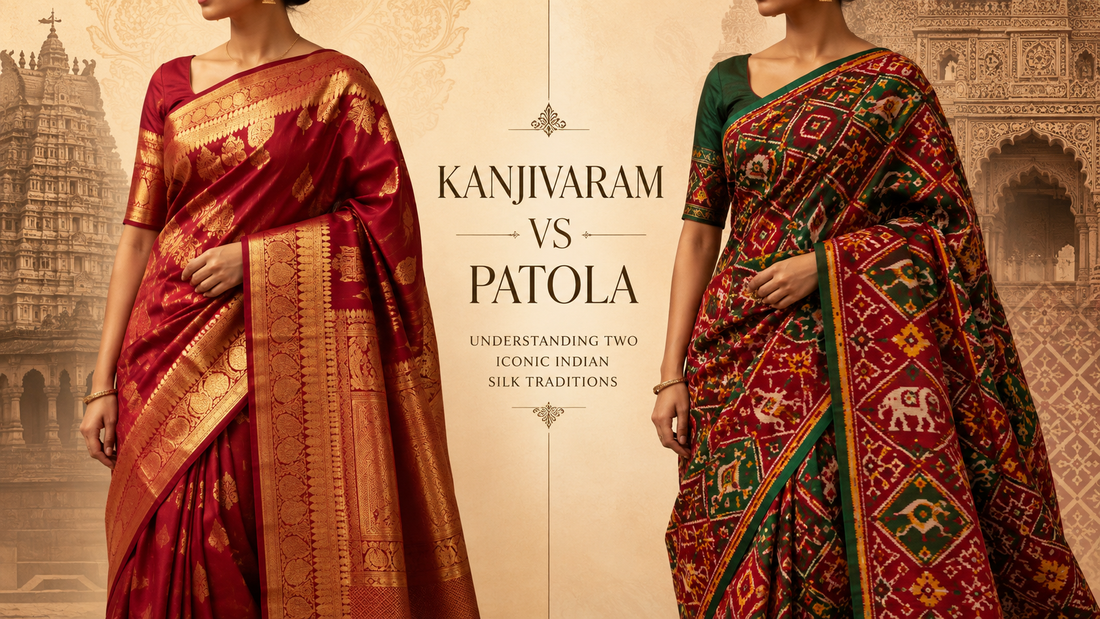 Kanjivaram vs Patola Saree: What's the Difference?