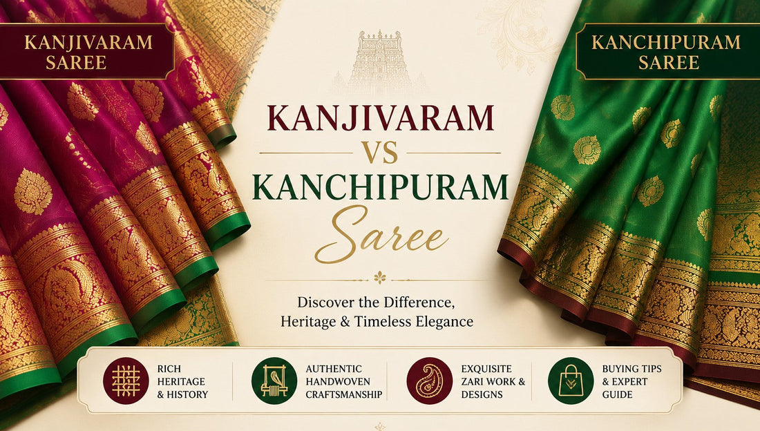 Kanjivaram vs Kanchipuram Saree: What's the Difference?