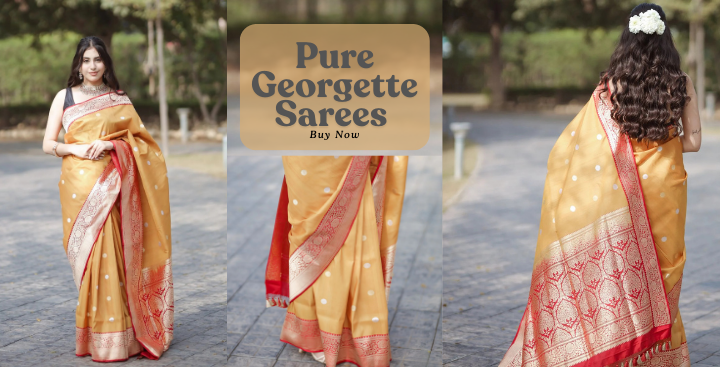 Buy Pure Georgette Sarees Online