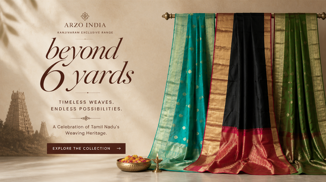 Beyond 6 Yards | Pure Handwoven Kanjivaram Silk Sarees |