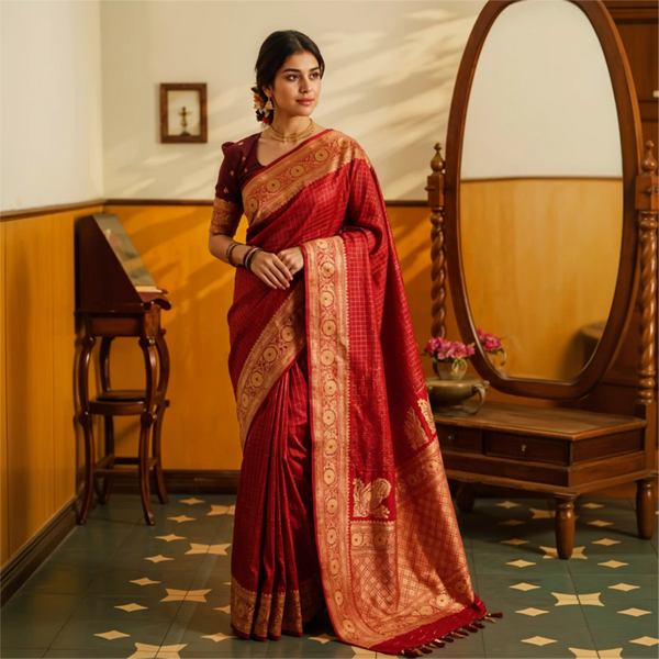 Buy Silk Sarees Online in India | Designer & Pure Silk Sarees – Arzo India