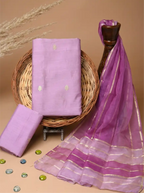 Chanderi cotton silk suit with Rangkaat Kora Dupatta
