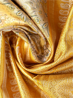 Handwoven Gold Kanjivaram Silk Saree with Rich Zari Border