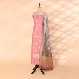 Serene Pink Banarasi Silk with Vibrant Kalamkari Dupatta