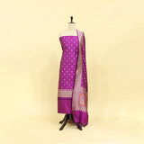 Regal Wine Banarasi Silk Suit