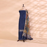 Multicoloured Khadua Silk with Pichwai Elegance