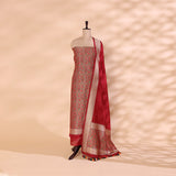 Regal Garnet Khin Khwab Suit with Luminous Cream-Spectrum dupatta