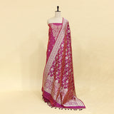 Vintage Wine Banarasi Silk Suit