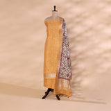 Mango Delight Banarasi Silk with Kalamkari Dupatta