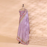 Enchanted Lilac Handwoven Banarasi Katan Silk Suit