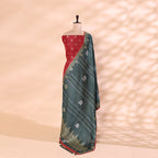 Radiant Rose  Tussar Silk Suit with Ethereal Zari Dupatta