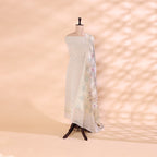 Ivory Grace Georgette Silk Suit with Multicolor Harmony Dupatta