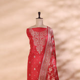 Scarlet Elegance Banarasi Silk Suit