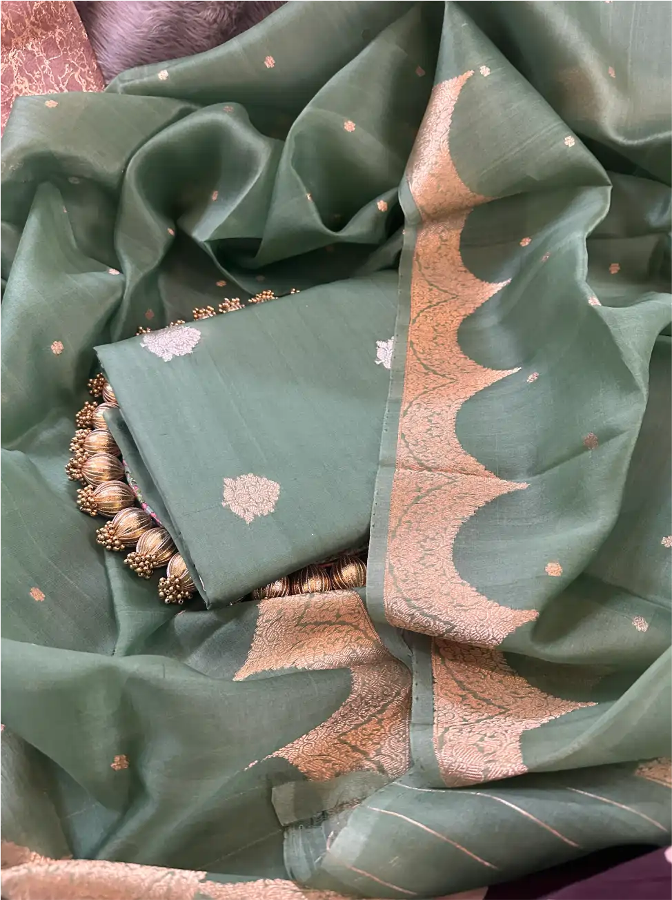 Elegant Cotton Chanderi Silk Suit Set
