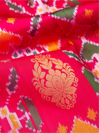 Handwoven Red & Green Patola Kanjivaram Silk Saree