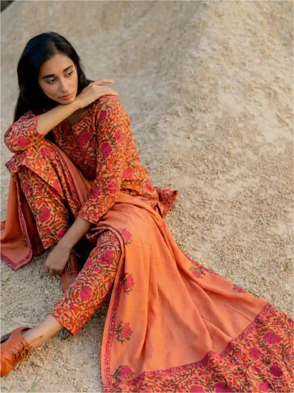 Pure crepe silk suits