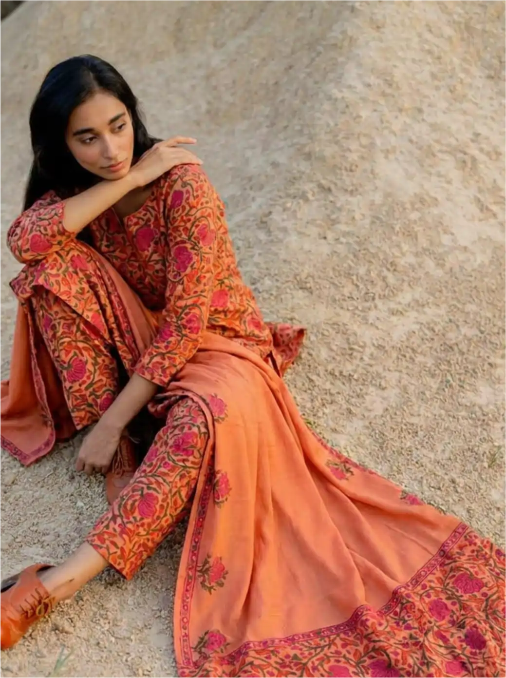 Pure crepe silk suits