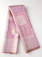 Handwoven Pink Kanjivaram Tissue Silk Saree