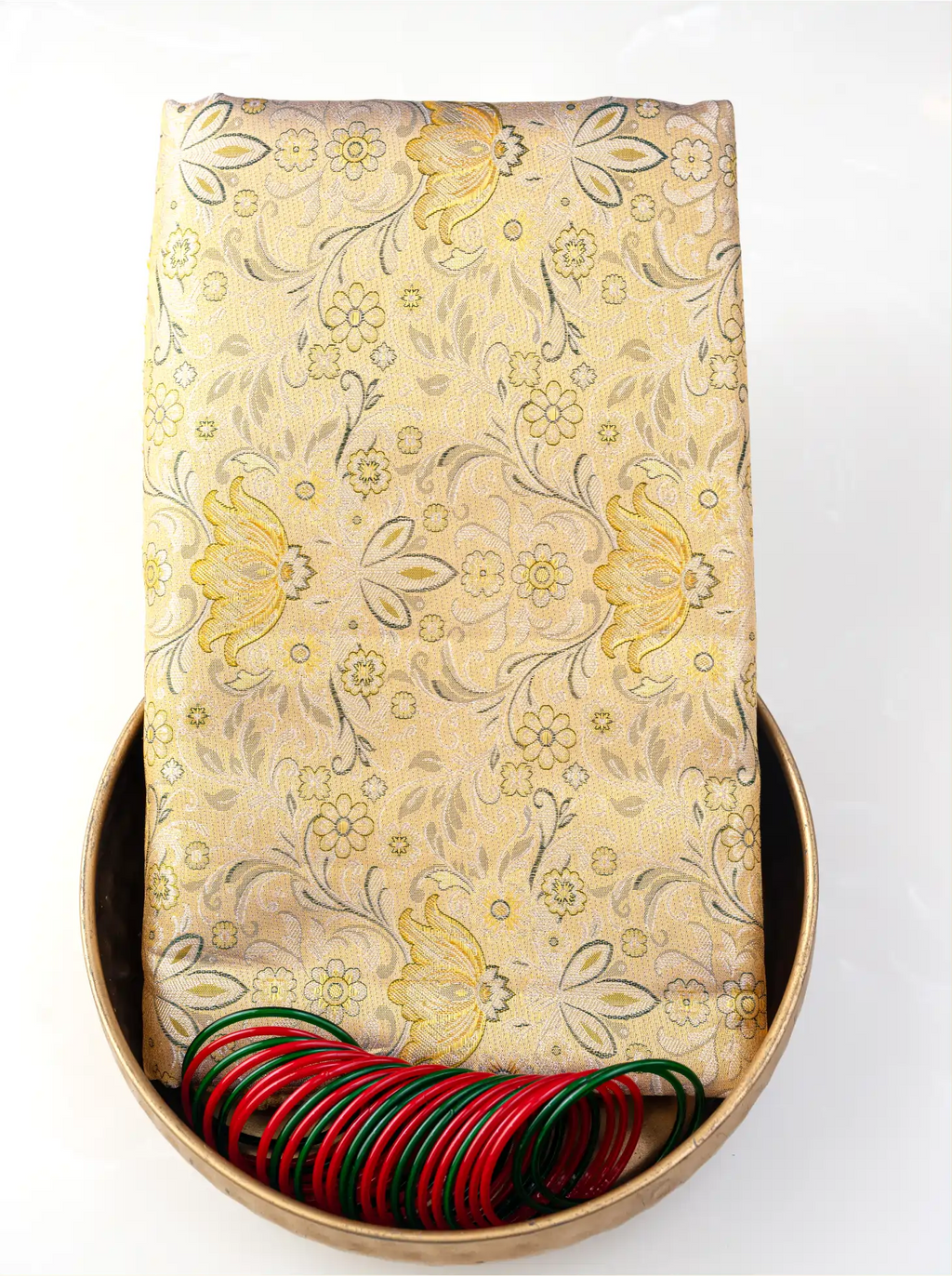 Handwoven Gold Kanjivaram Silk Saree with Rich Zari Border