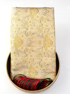 Handwoven Gold Kanjivaram Silk Saree with Rich Zari Border