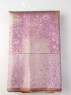 Handwoven Pink Kanjivaram Tissue Silk Saree