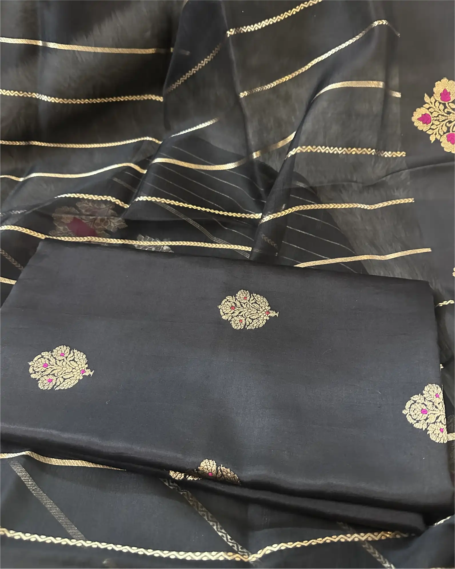 Pure Banarasi Silk Suit with Kora Dupatta