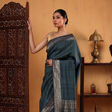 Ethereal Ombre Khadi Tussar Saree