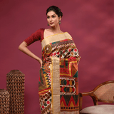 Rainbow Elegance Tussar Silk Saree