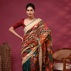 Ethereal Harmony Tussar Silk Saree