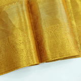 Golden Mustard Kanjivaram Silk Suchi Zari Saree