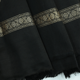 Midnight Majesty Satin Saree