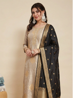 Shop Pure Kadwa Katan Silk Suits for Women Online at Arzo India. Explore handwoven designer suit sets for weddings, festivals, and elegant ethnic wear.