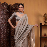 Misty Twilight Handwoven Banarasi Cotton Saree