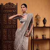 Misty Twilight Handwoven Banarasi Cotton Saree