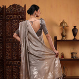 Misty Twilight Handwoven Banarasi Cotton Saree