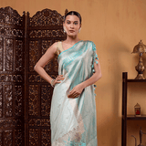 Aurora Borealis Katan Silk Saree