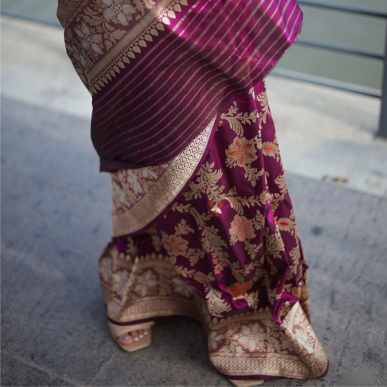 Banarasi katan silk saree with rich fabric and elegant festive look