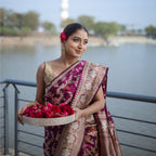 Designer banarasi katan silk saree suitable for wedding and festive occasions