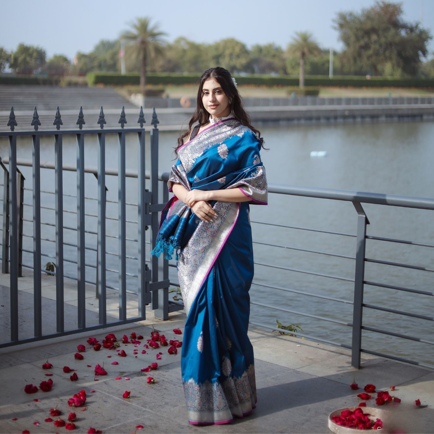 Designer tussar silk saree with soft texture and traditional look