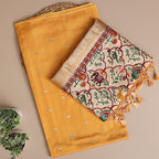 Mango Delight Banarasi Silk with Kalamkari Dupatta