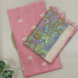 Serene Pink Banarasi Silk with Vibrant Kalamkari Dupatta