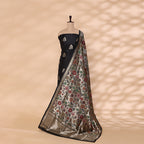 Slate Sky Dukhai Alfi Patola Silk Suit with Golden Kaleidoscope Dupatta