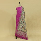 Plum Delight Banarasi Silk with Kalamkari Dupatta