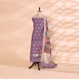 Majestic Violet Banarasi Jaal Attire