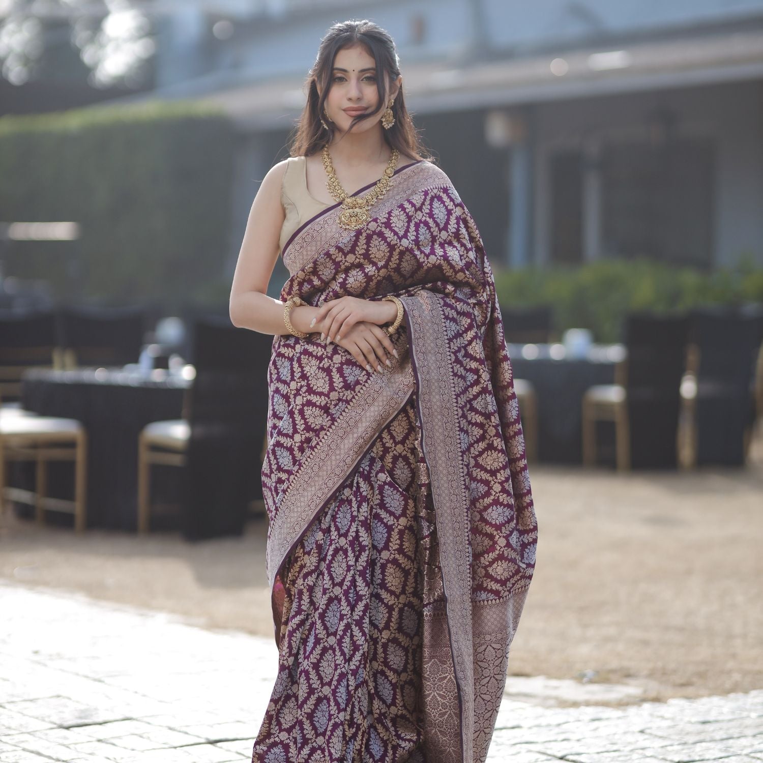 Handwoven Kadwa Jaal silk saree with rich traditional weaving for wedding wear