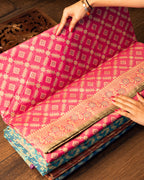 Full look of premium Kora cotton silk suit for women
