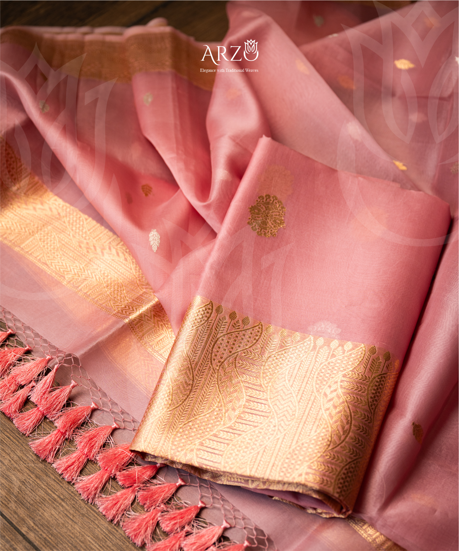  Handwoven Kora silk suit with rich zari weaving, lightweight premium festive wear for weddings and special occasions