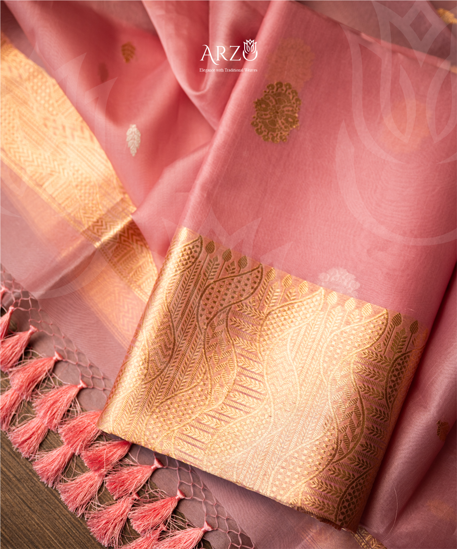 Handwoven Kora silk suit with rich zari weaving, lightweight premium festive wear for weddings and special occasions