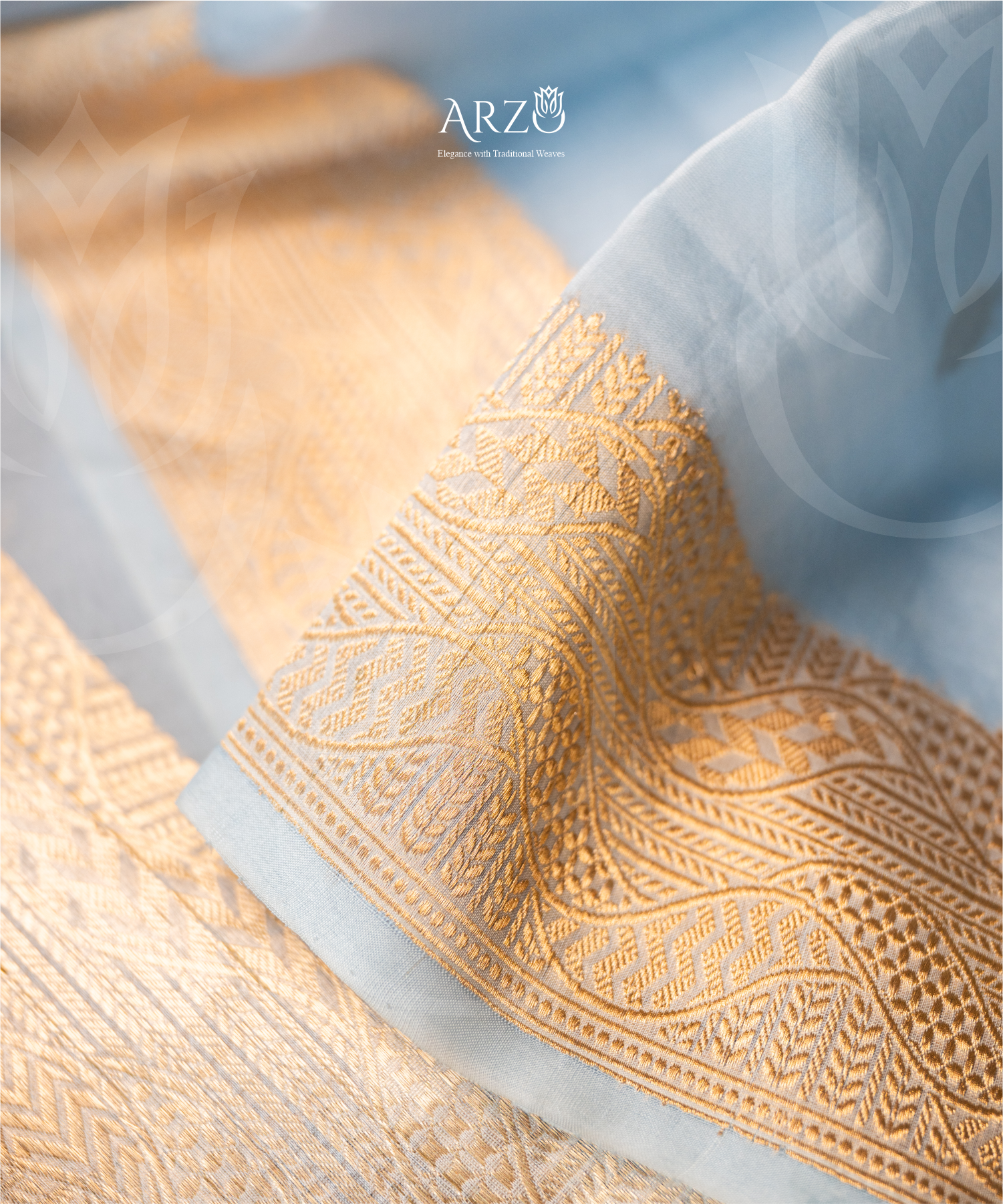 Handwoven Kora silk suit with rich zari weaving, lightweight premium festive wear for weddings and special occasions