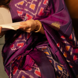 Handwoven Kanjivaram Patola Silk With Golden Zari With Blouse
